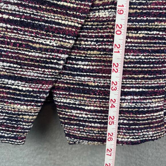 Elie Tahari Tweed Double Breasted Blazer Multi Color Burgundy Tailored SZ 8 NWT - Picture 6 of 11